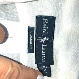 Men’s linen short sleeve button down